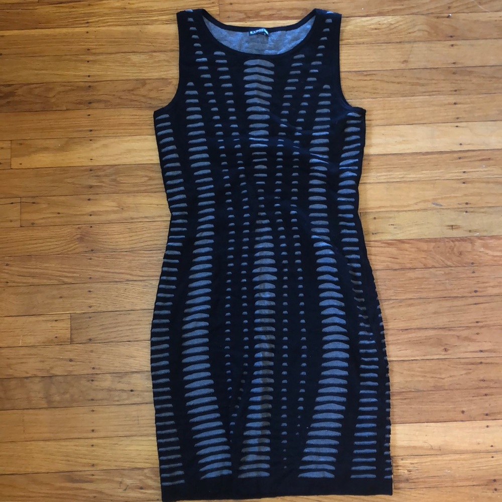 Black ripped express dress